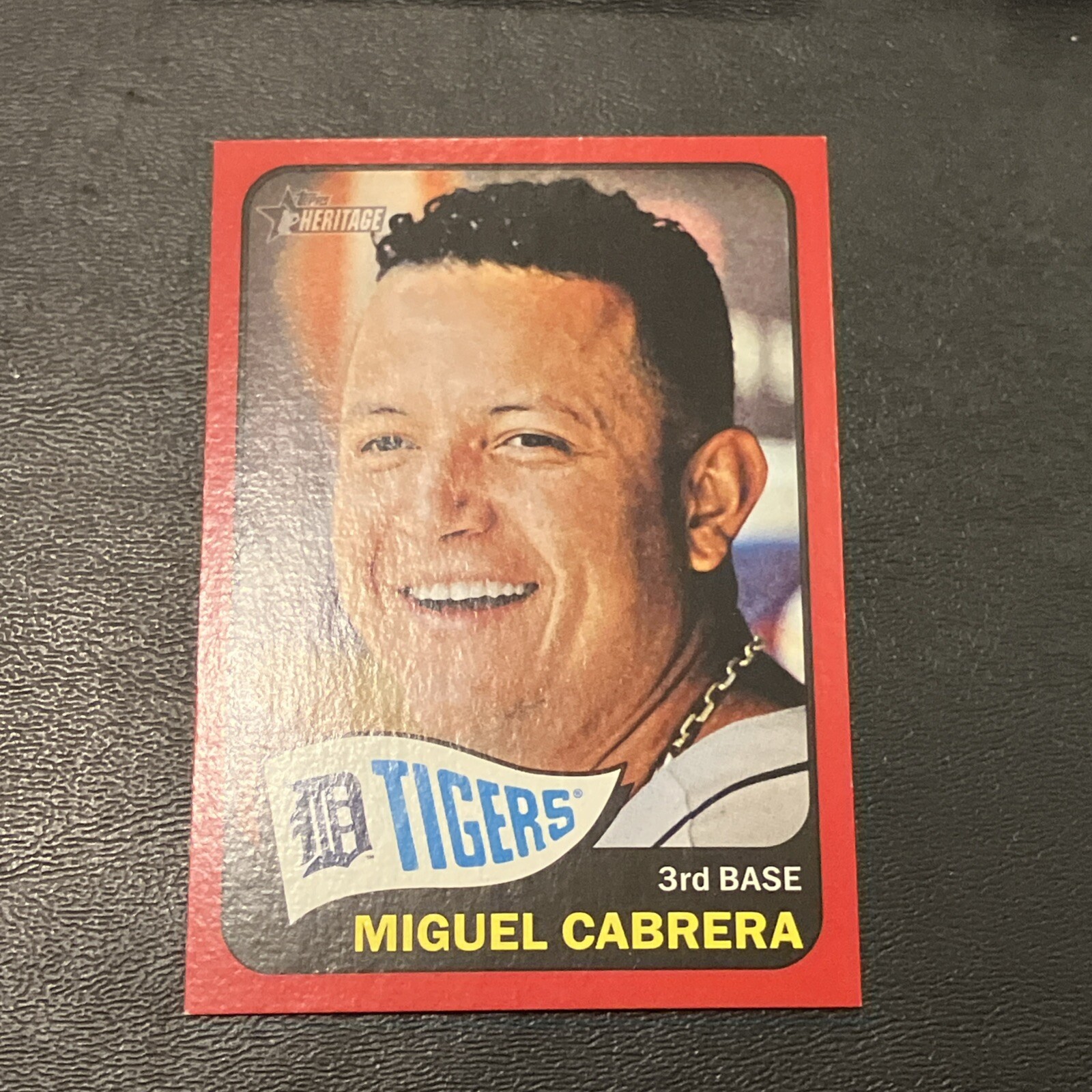 2014 Topps Heritage Miguel Cabrera #500 Red Border Detroit Tigers