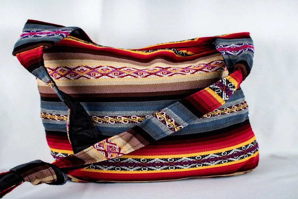 Bolso Bandolera Grande DORMEUIL Multicolor Hippie Bohemio Eslinga Foto 3 de 4