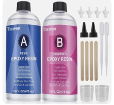 32oz EPOXY  RESIN and Hardener Kit Crystal Clear for Jewelry DIY Art Crafts