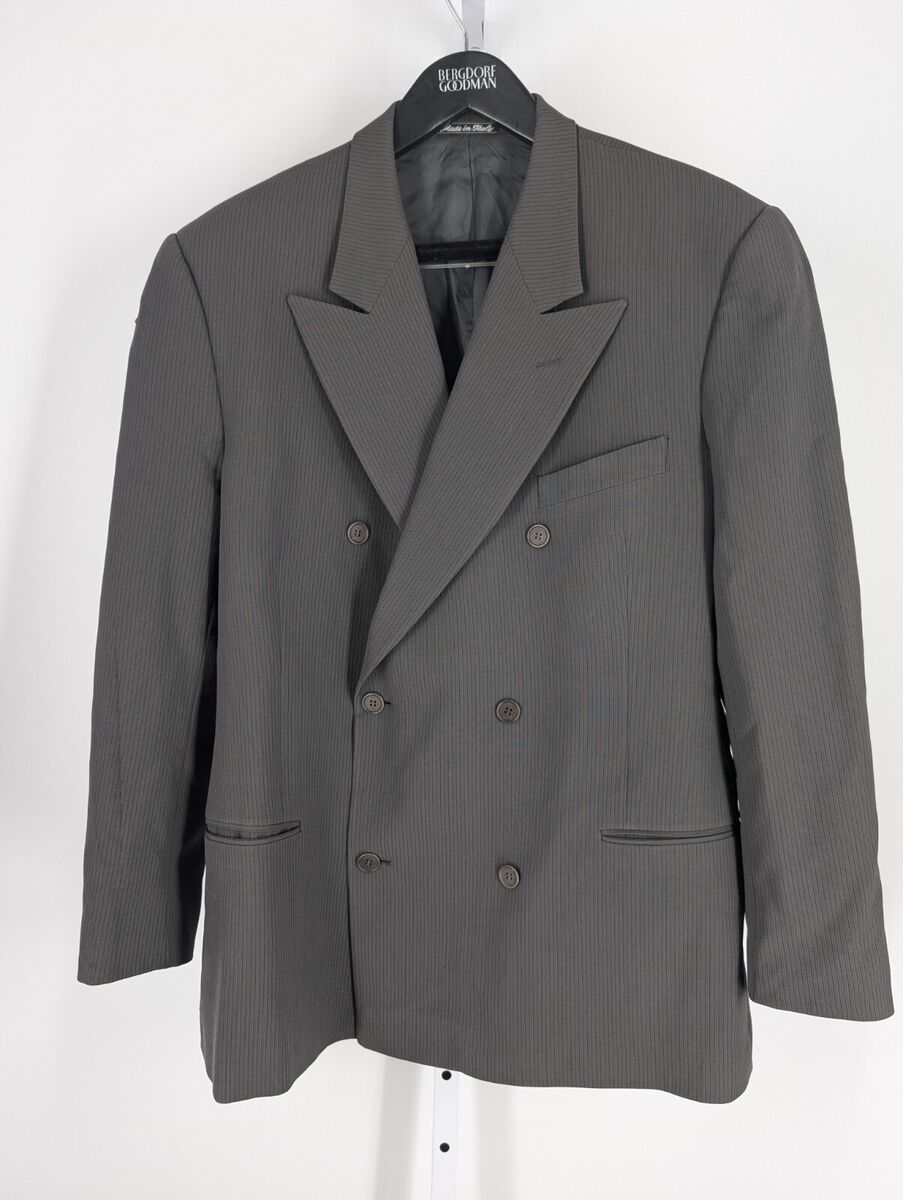 Vtg 80s 90s Giorgio Armani Le Collezioni Gray Doublebreasted Vtg 80s 90s Giorgio Armani Le Collezioni Gray Doublebreasted