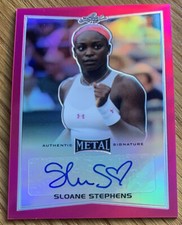 2016 Leaf Metal Tennis Pink Base Auto Card Sloane Stephens #09/10