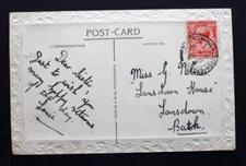 Wootton Bassett, Swindon, Wilts. 1930 postmark on a B'day postcard to Miss. G. N