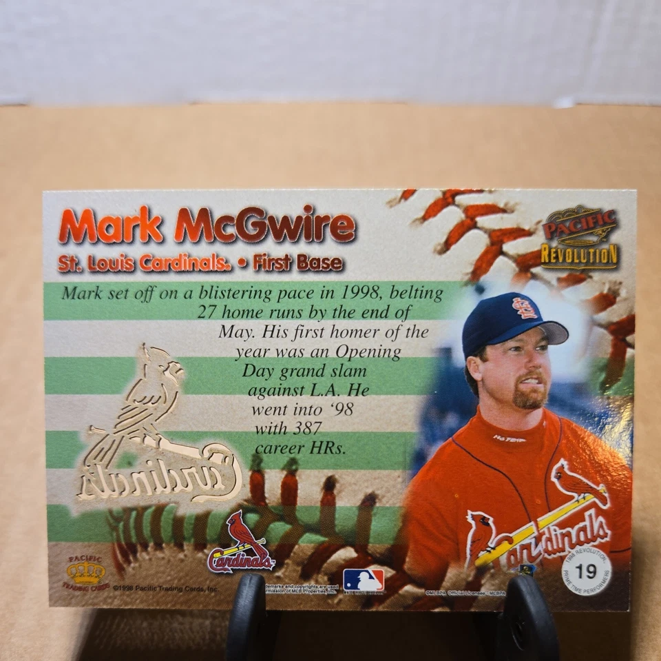 Mark McGwire 1998 Pacific Revolution Prime Time Performers Die cut Oakland A's  - Imagem 2 de 4