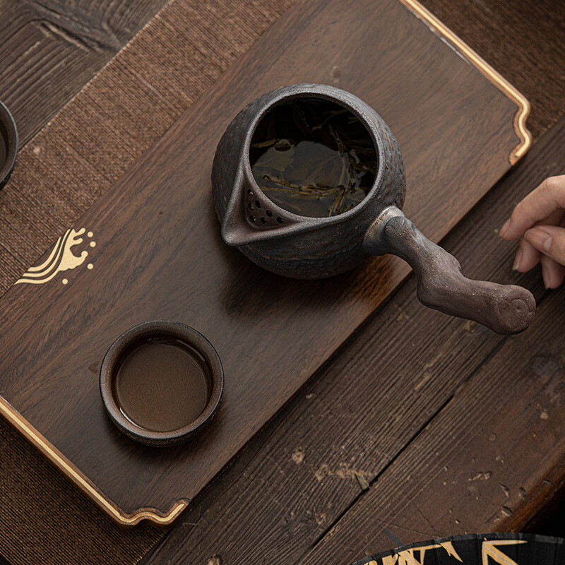 Handmade Hanzhong Pot with Vintage Kung Fu Tea Set and Tea Making Pot