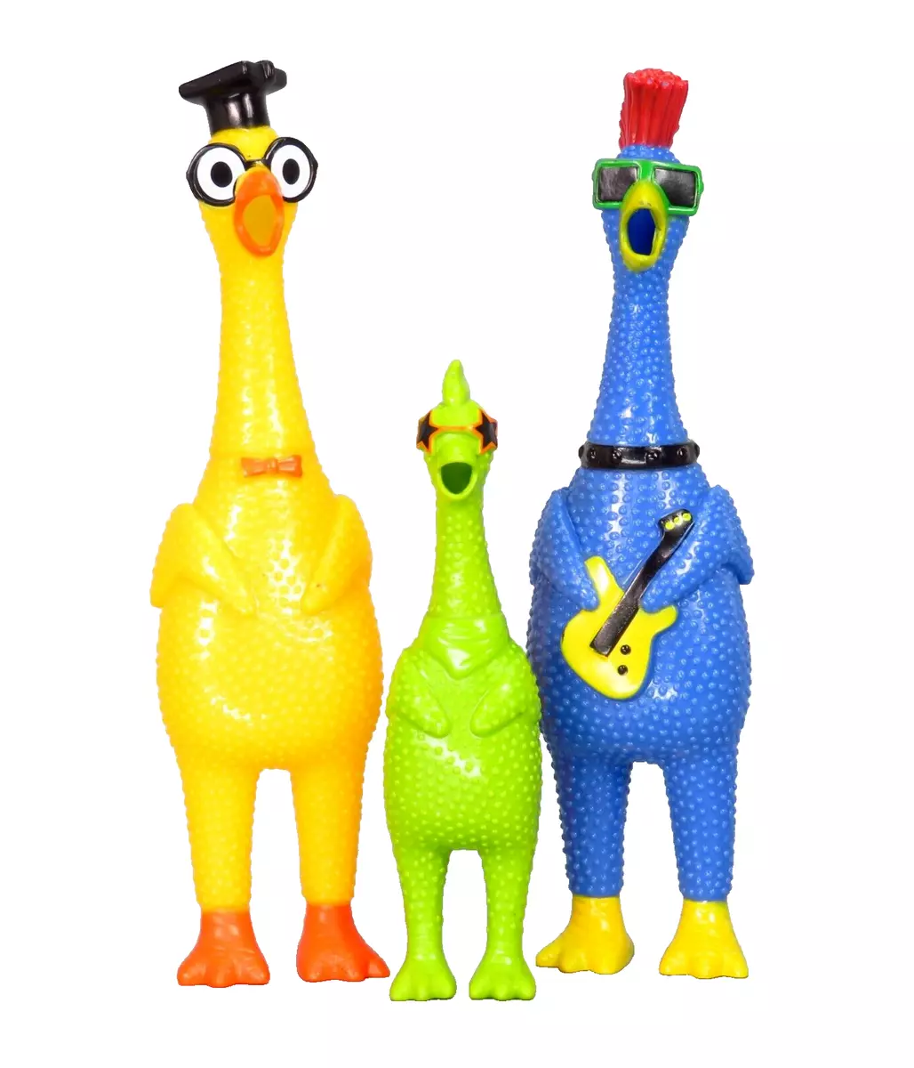 Rubber chicken hotsell that makes noise