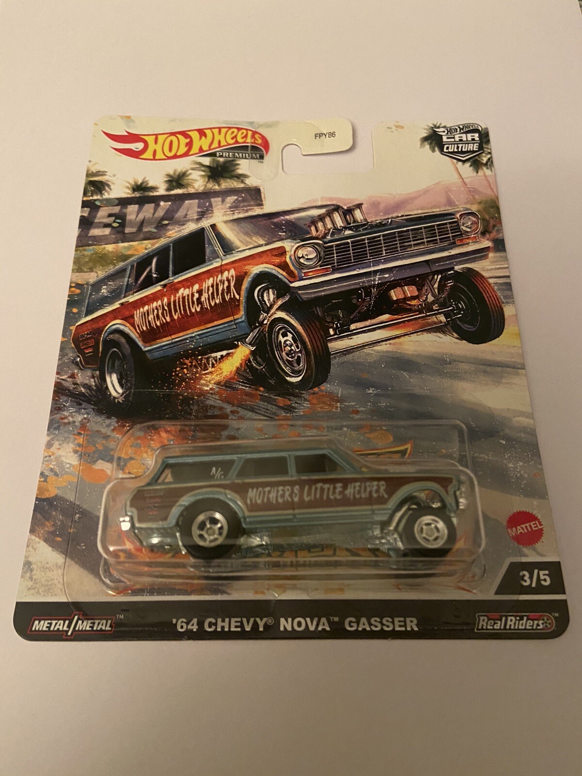 2023 Hot Wheels Premium Car Culture Dragstrip Demons  '64 Chevy Nova Gasser #3/5