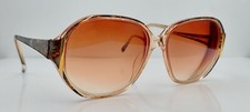 Vintage Britalia Valerie Brown Gold Oval Sunglasses Hong Kong FRAMES ONLY