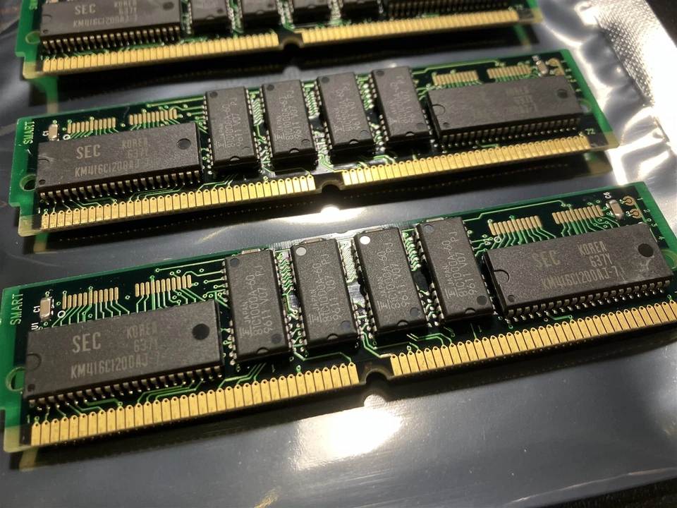 4x 8MB Gold Parity RAM 2Mx36 72-Pin FPM SIMM 16MB Kit RAM Memory Fast Page - Image 2 of 4
