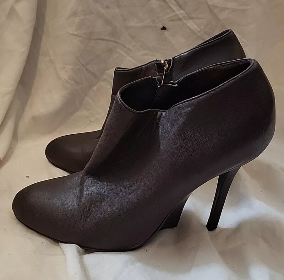 Stivaletti Yves Saint Laurent YSL donna Fatale nappa zinco taglia UK 6 PREZZO AL PUBBLICO £555