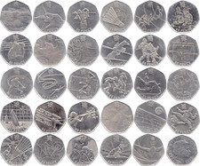 Coins 50p 2011 Circulated London Olympic 2012  All sports Please Choose Coins