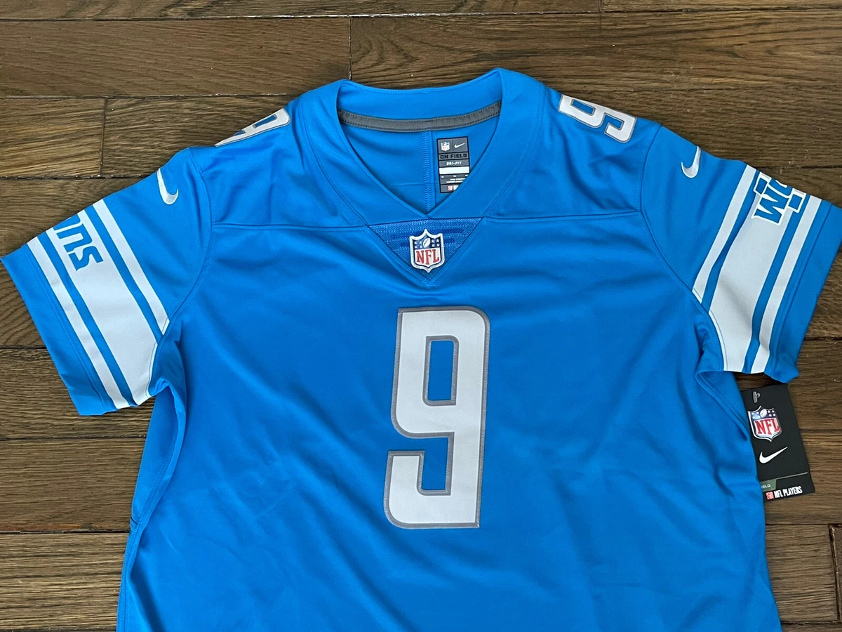 Nike Detroit Lions No9 Matthew Stafford Blue Alternate Throwback Men's Stitched NFL Limited Jersey