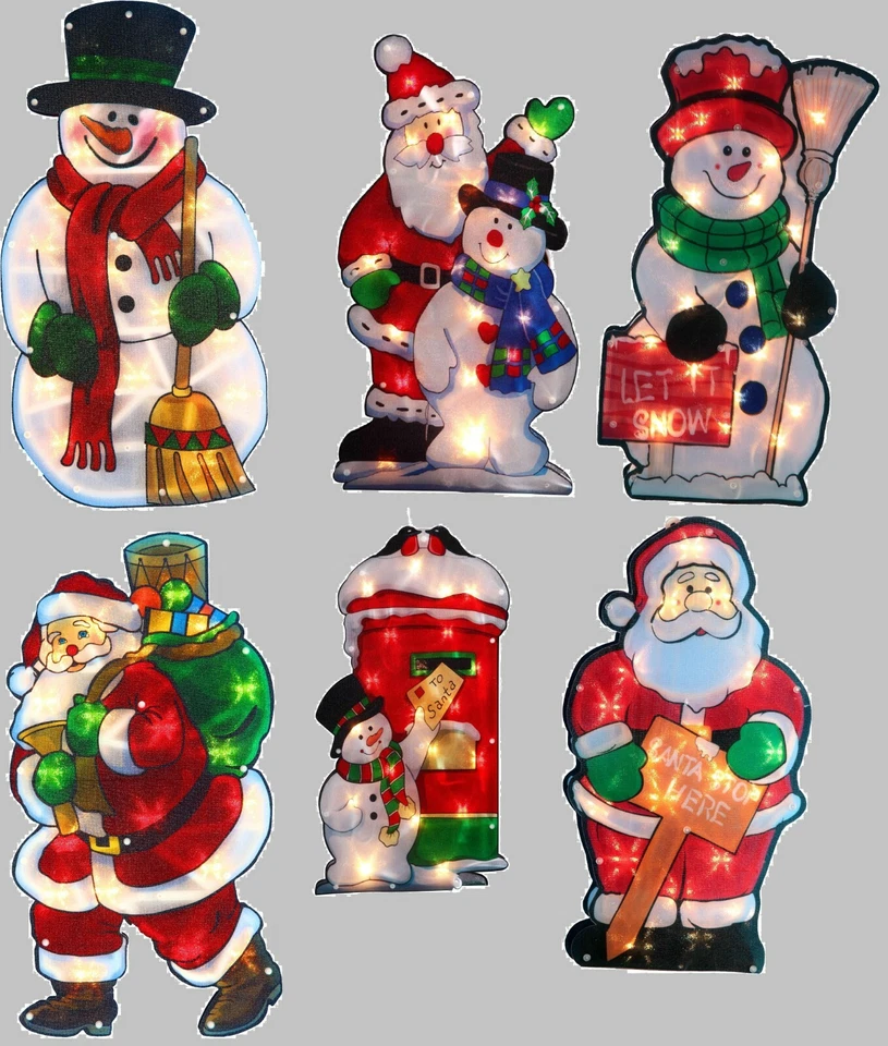 Window LED Christmas Silhouette Lights Festive Decoration Indoor B/O Small/Large - Image 4 of 4