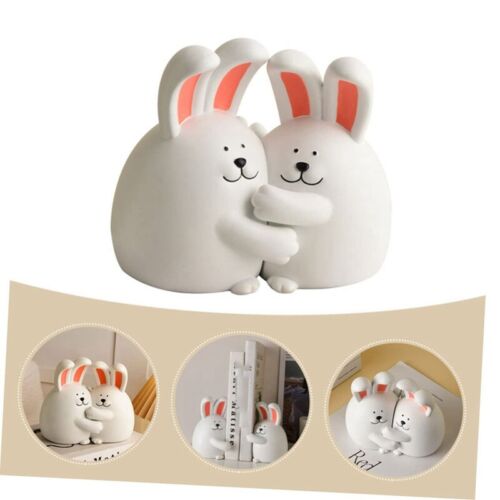 2 Paar Hug Rabbit BuchstüTze Kaninchen BuchstäNder Handgefertigte BuchstüTz5917 - Bild 1 von 10