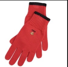 POLO Ralph Lauren RED COTTON GLOVES. One Size 8-20 Very good condition
