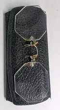 Antique Prince Nez Style Octagon Rimless Bifocal Glasses Stamped Fits-U Lo