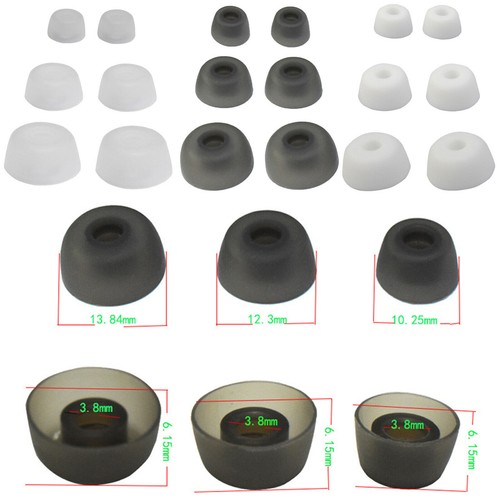 Auriculares de silicona con puntas para auriculares Jabra Elite 75t/65t/Active/Sports Evolve - Imagen 3 de 12