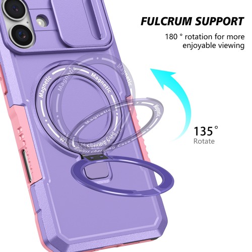 Magnetic Mag safe Ring Stand Case Lens Cover For iPhone 15 16 Pro Max 14 13 12 - 第 79/117 張圖片