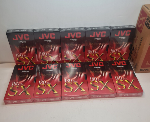 JVC SX High Performance E-180 Blank VHS Tape Cassettes x 10 Boxset New - Picture 3 of 13