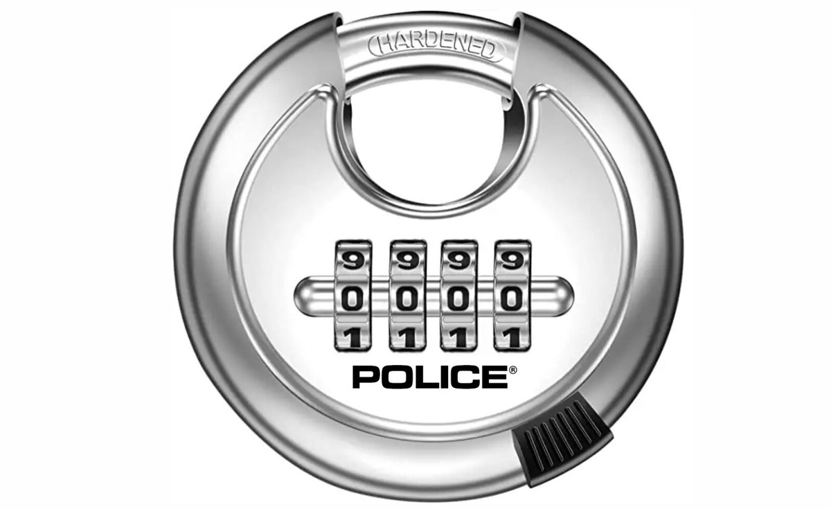 Disc Lock Padlock 4 Digit Combination Heavy Duty Resettable