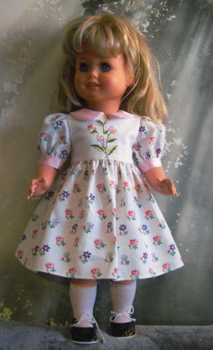 Doll fashion dress Sunday dress for doll size 60 handmade