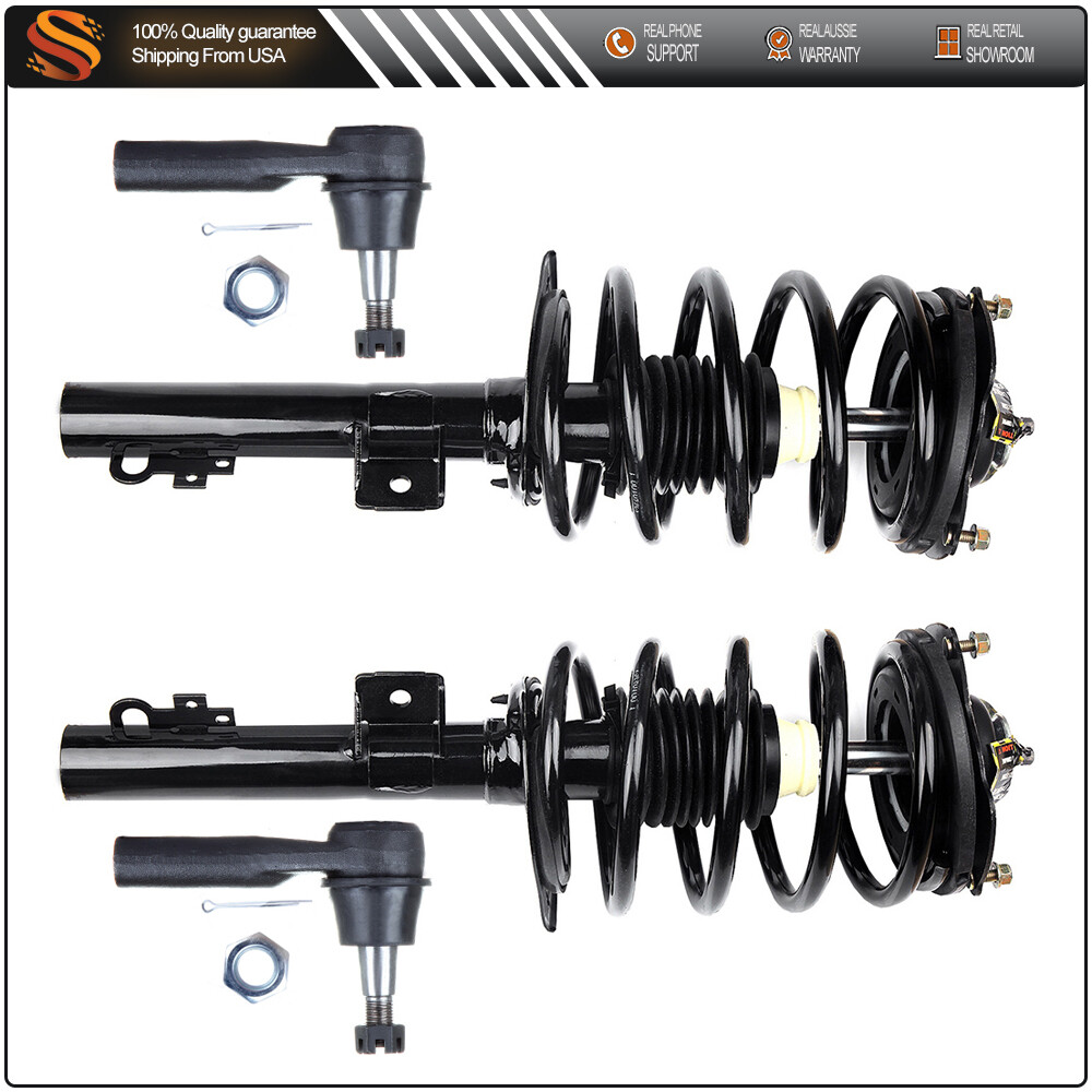 1996-2007 Ford Taurus Mercury Sable Front Struts with Outer Tie Rod & Coil Spring