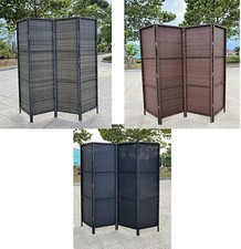 Patio Outdoor Privacy Screen Room Divider Partition Resin Wicker Sun Resistant