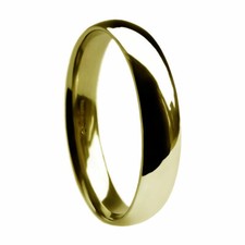 Solde 5mm 9ct or Jaune Escarpin Mariage Bague 5.1g @ GB R. USA 8 5/8 Poinçonnée
