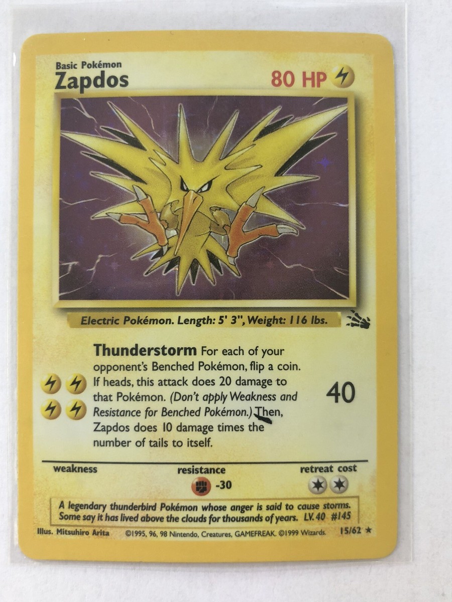 Zapdos 15/62 - Fossil Set - Holo *MINT/NM* PSA READY! | eBay
