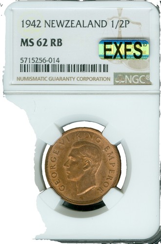 1967 NEW ZEALAND Bronze 2 CENTS - Mule w Bahamas Obverse - PCGS MS
