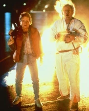 Back To The Future Michael J Fox Christopher Lloyd time travel 8x10 photo