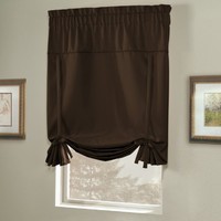 United Curtain Blackstone Blackout Tie Up Shade, 40 By 63-inch, Chocolate, New, on sale United Curtain Blackstone Blackout Tie Up Shade, 40 By 63-inch, Chocolate, New, on sale
