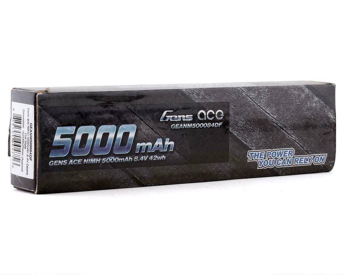 Gens ace NiMH Battery 5000mAh 8.4V 7 Cell Flat Deans Plug For RC