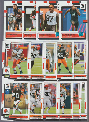 2023 CLEVELAND BROWNS 40 Card Lot w/ 2022 DONRUSS Team Set 24 CURRENT Players