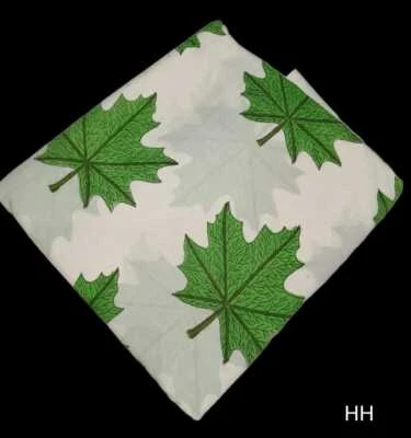 Tissu artisanal de couture 100 % coton indien fait main feuille imprimé bloc ... - Photo 1/3