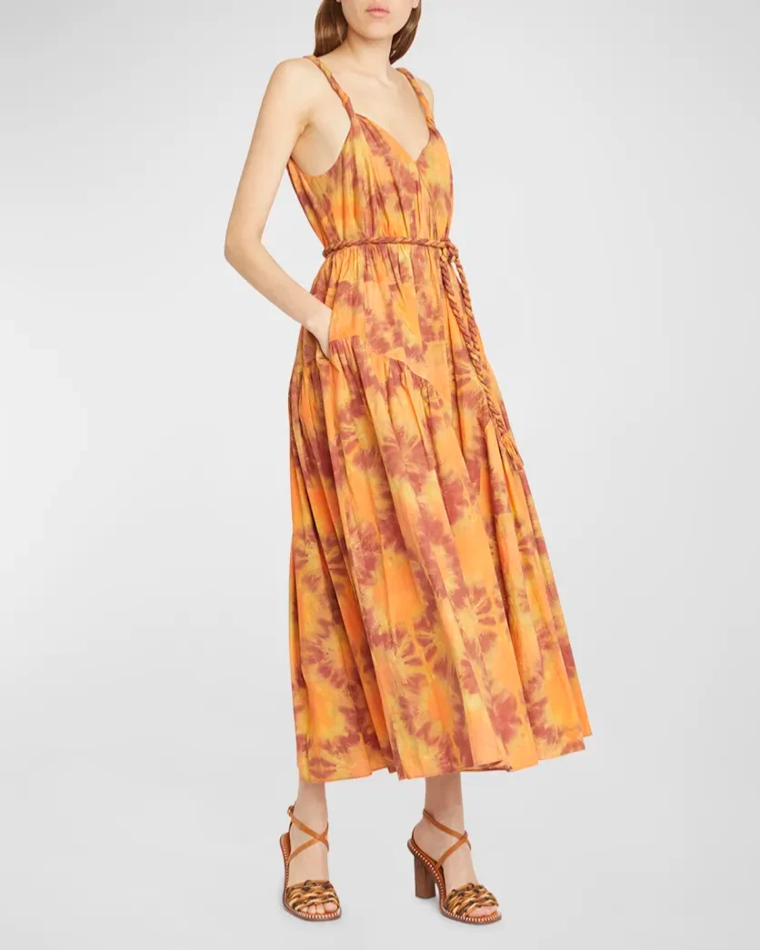 VALENTINO Abito Ulla Johnson Valentina in cotone topazio rosso tg 6