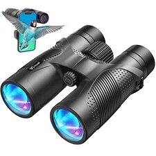 12X42 HD Binoculars for Adults, High Power Binoculars with BaK4 Prisms, IPX7