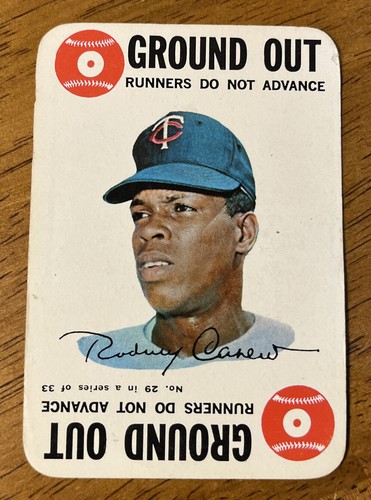1968 TOPPS Baseball Card Game Rod CAREW Ground Out Minnesota Twins 29 EBay