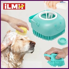 Dog Bathing Brush Pet Massage Brush Shampoo Dispenser Soft Silicone Brush Rubber