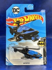 Hot Wheels Batcopter Batman Helicopter DC Comics Black & Blue Chopper