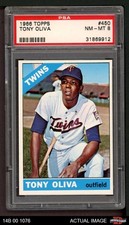 1966 Topps #450 Tony Oliva Twins HOF PSA 8 - NM/MT