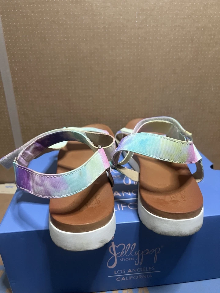 Sandalias de mujer Jelly Pop talla 11 M rosa/púrpura/verde Foto 4 de 4