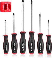 ARROW 6-Piece Magnetic Screwdriver and Magnetizer/Demagnetizer Set, Premium Cr-V