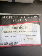120 inch Simple Projector Screen 16:9 HD Outdoor, Indoor for Home Theatre, New