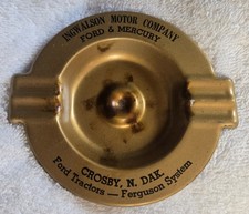 Vintage Metal Ingwalson Motor Company Ford Tractors Crosby North Dakota Ashtray