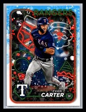 Evan Carter Texas Rangers #H141b Topps 2024 Topps Holiday