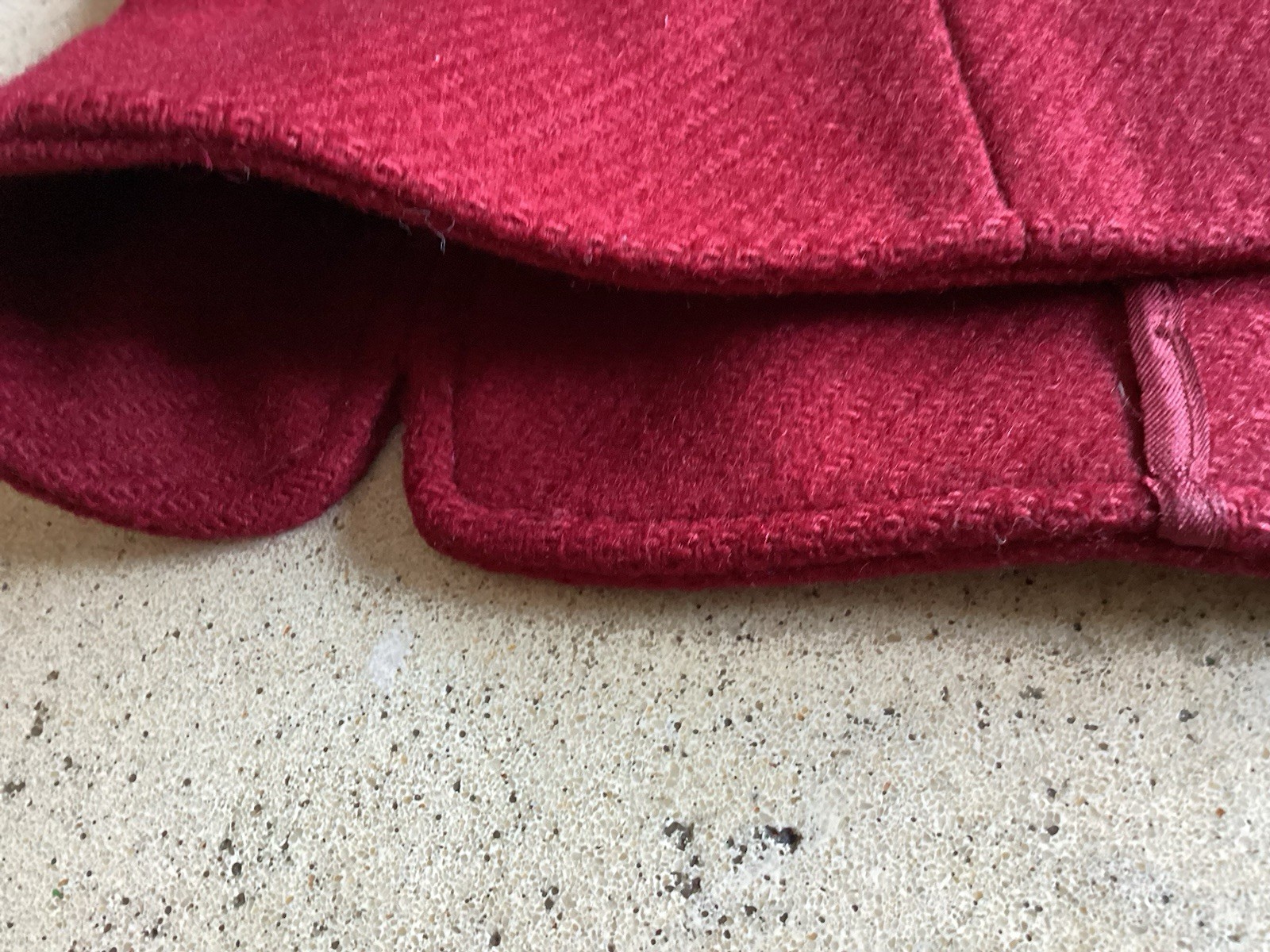 Pendleton Vintage  Wool Cropped Jacket Burgundy T… - image 11