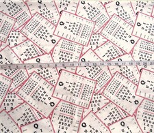 1 yd 100 Cotton Fabric "Black White Read All Over - Eye Charts" by Spectrix