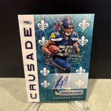 2018 Panini Rookies & Stars #SR-7 Rashaad Penny Crusade  Rookies AUTO #/25