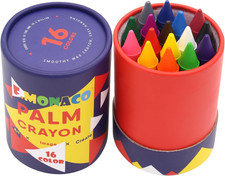 Lebze Jumbo Crayons for Toddlers, 16 Colors Non Toxic Crayons, Easy to Hold Larg
