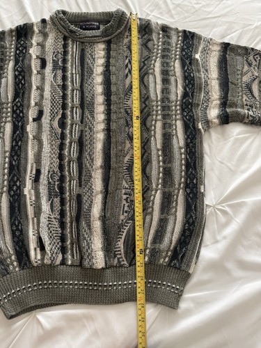 Vtg - Coogi Like 3D Knit Cosby Sweater - Sz Medium M - Biggie - Roundtree & York - Picture 13 of 16
